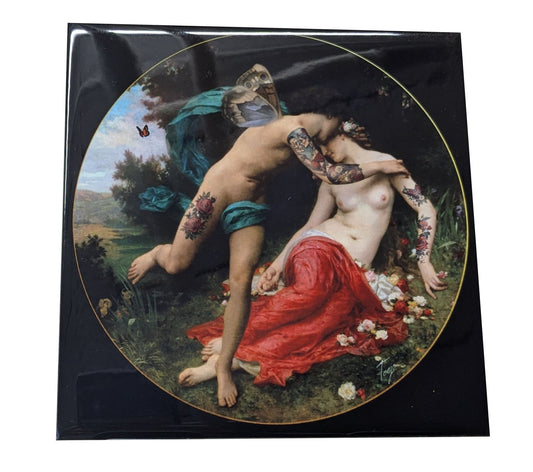 Flore et Zéphyr - Carreau de céramique 15x15cm