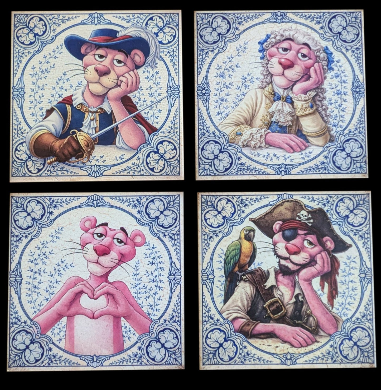 Pink Heritage- 4 carreaux