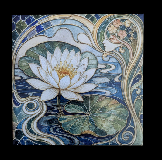 Fleur de lotus et gaudi spirit - Art nouveau