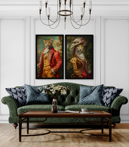 Edition collector - Deux toiles - Le couple Léopard